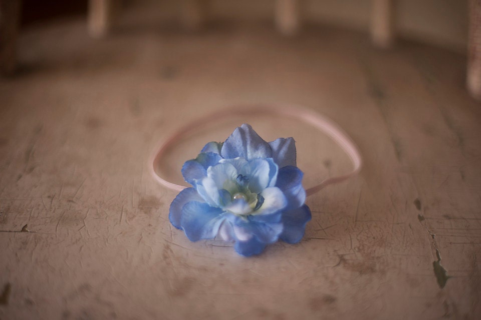 Periwinkle Blue Flower Headband