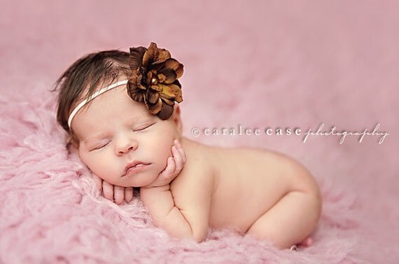 Brown Flower Headband