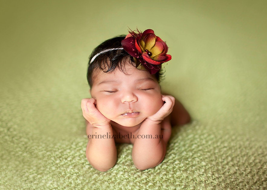 Red Artichoke Garden Flower Headband