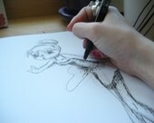 Still a Little Wobbly art sketch ballet print 8x10 Cadouxdle