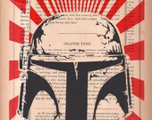 Stenciled Print of Boba Fett