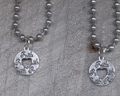 Faith heart American Cancer Society stainless steel necklace by Beloved Pearl SALE 30 percent off