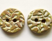 Handmade Ceramic Artisan Button Set in Yellow YBS1