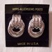 Door Knocker Pierced Earrings Silver Tone VintageRound Twisted Rings Circles