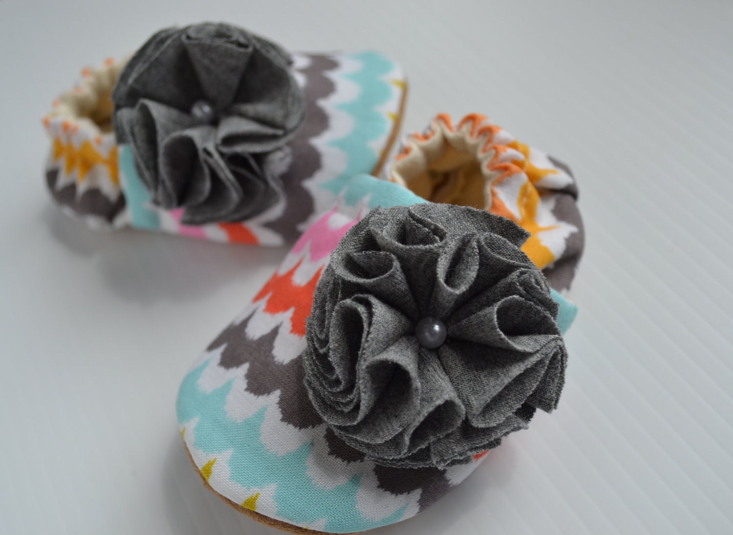 baby girl, cloth shoes, handmade, suede bottoms