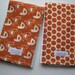Organic burp cloth, set of 2, Organic Happy Campers Gulls Rust Dot  - New Circa 60 by Birch Fabrics Campground