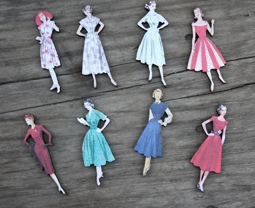 40s and 50s Fashion Model collection
