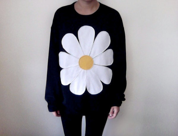 ON SALE - ello - D.A.I.S.Y Sweater - Black / Yellow / White - M/L