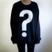 ON SALE - ello - Question Mark Sweater - Black / White - M/L
