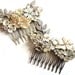 Bridal hair comb - vintage wedding - shabby chic in ivory white and champagne - bridesmaids gift