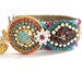 Arabian nights - Oriental hippie rhinestone friendship bracelet cuff - modern bohemian bracelet - gypsy style
