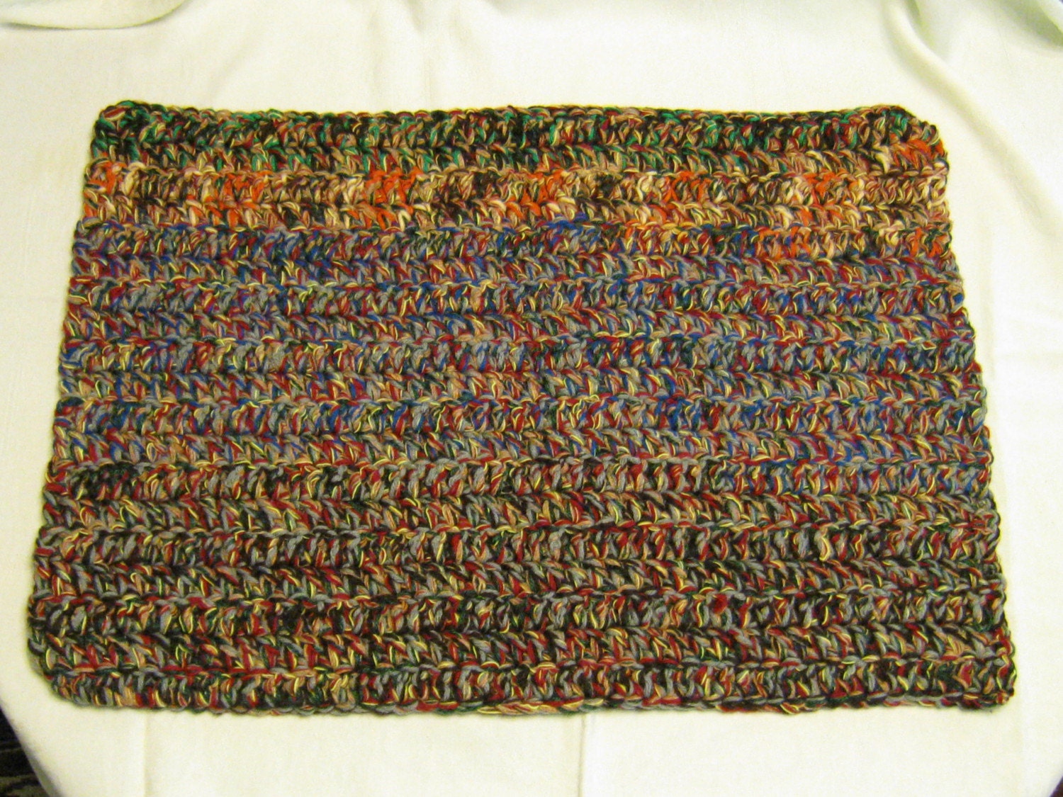 Handmade Crocheted Rug 25 x 17