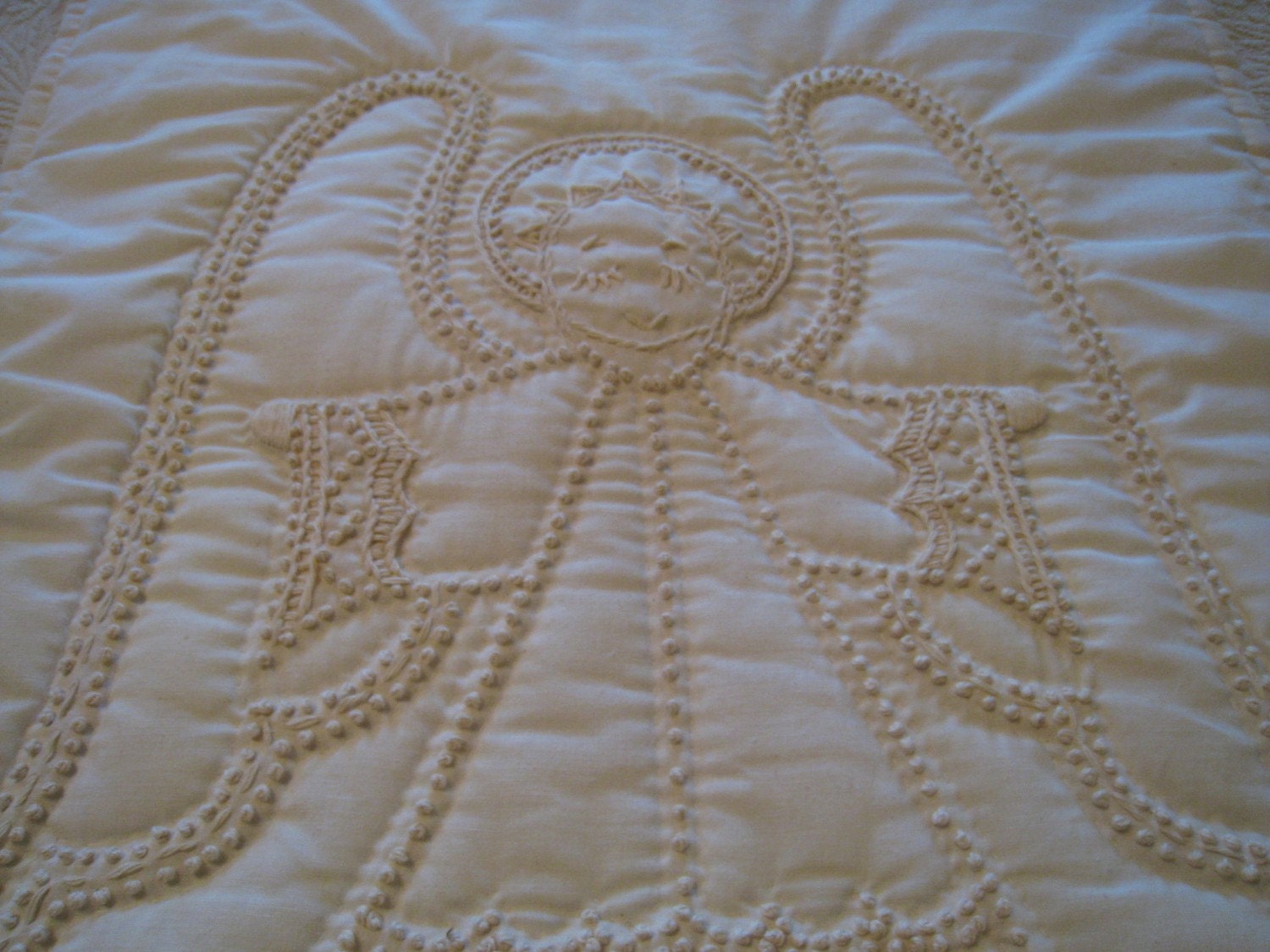 Vintage Candlewick Angel Wall Hanging
