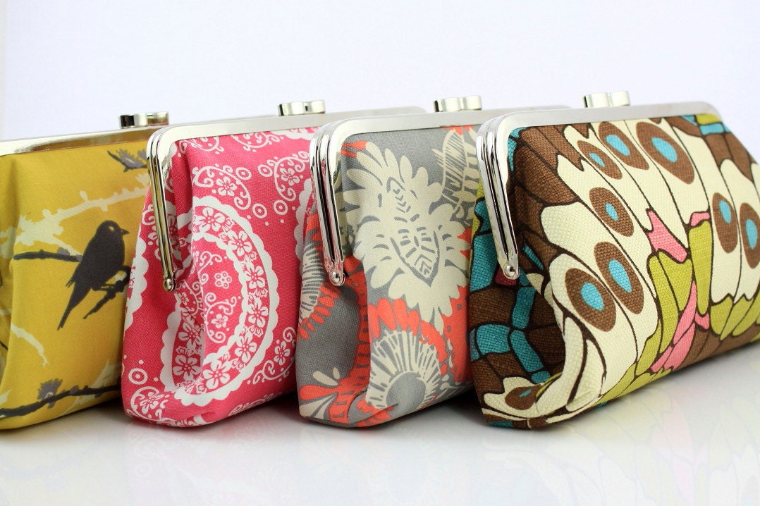 Design your own clutch - 8 inch XL clutch - Bridesmaid clutch - over 300 fabulous fabrics to choose from