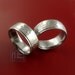Cobalt Chrome Hammered His and Hers Matching Wedding Band Set Engagement Ring Made to Any Size 3-22