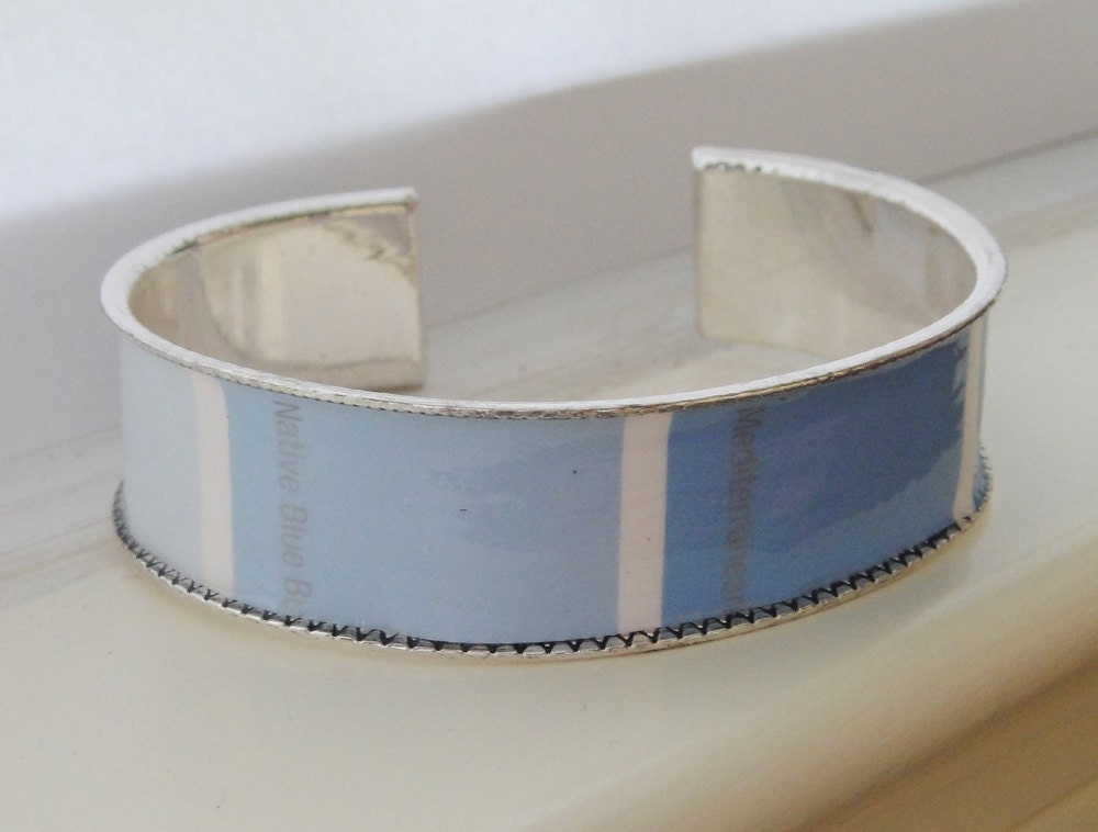Blue Paint Chip Bangle