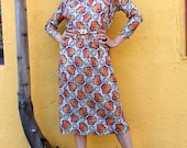 Vintage 1930's Floral Cotton Dress THE ZELDA FITZGERALD