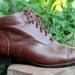 Vintage 1980's Brown Leather Ankle Boots GRANNY BOOTS