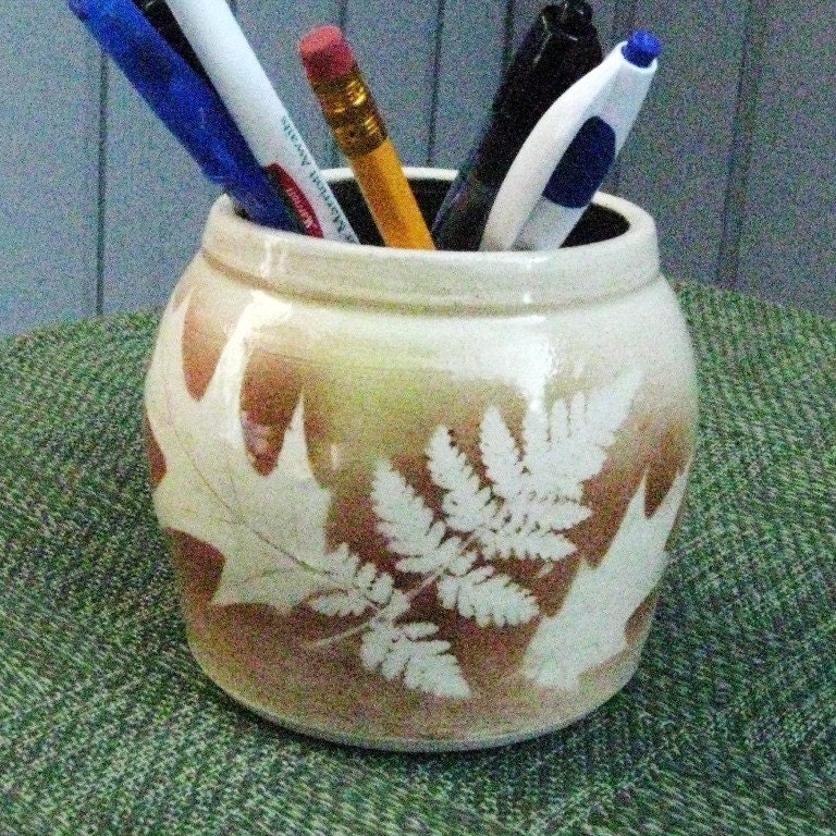 Pencil Holder Brush Holder Handmade Pottery Ceramics  Vase Stoneware