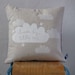 Hand Screen Printed Dream Big Cushion in White