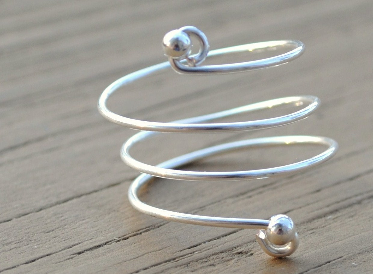 Wire Ring Simple Silver Wrap Around