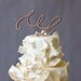 Wedding Cake Topper - Script Monogram - Glass Glitter Initial