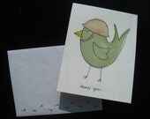 Handmade Thank You For Your Service Army Bird Card