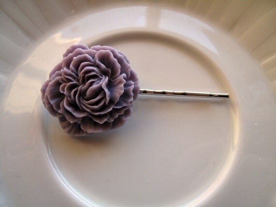 Peony Hair Pin- Lilac
