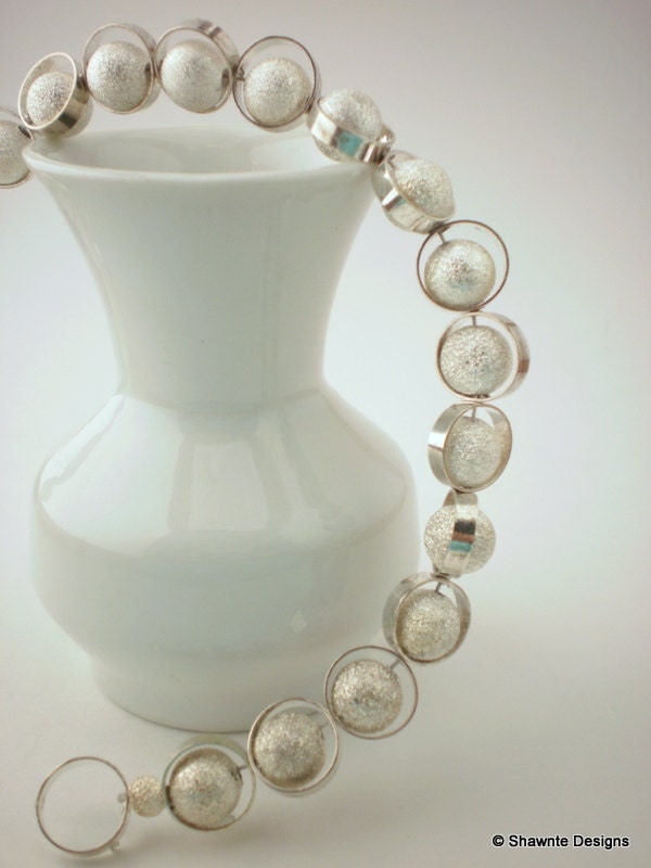 Bright Silver Orbital Bracelet