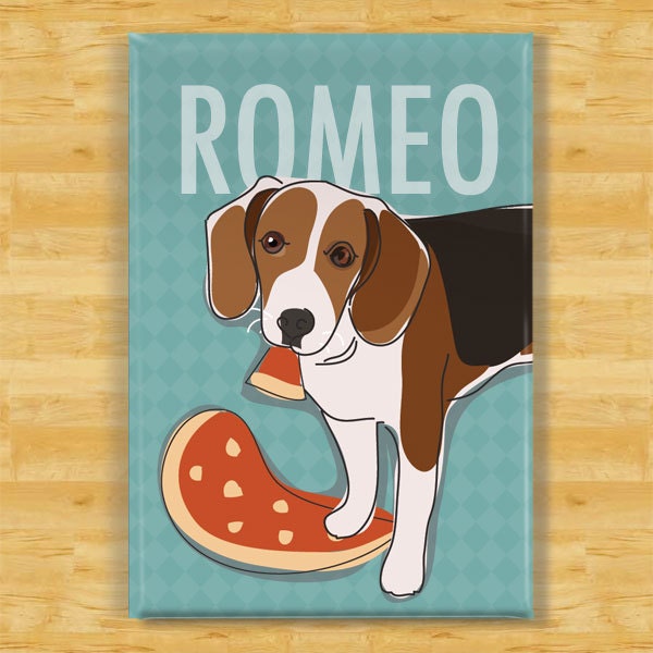 Personalized Beagle Magnet - Custom Dog Magnet Gift