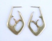 Silver Space Between Earrings