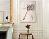 20x30 Big Canvas Spooning No.4 Fine Art Photography Bedroom, Newlyweds Wedding Reception Gift, Natural Rustic White