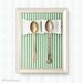 Wedding Gift: Spooning No 6 Fine Art Photography Unique Newlyweds 8x10 Romantic Present, Cottage English Style, Green White Stripes