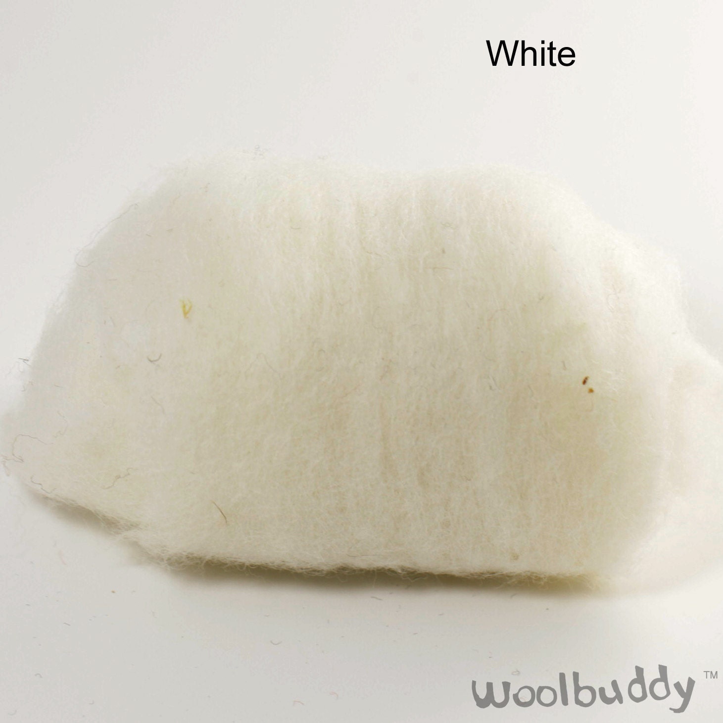 2 oz white needle felting wool