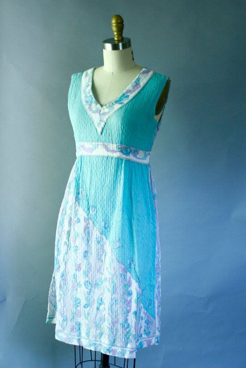 Vintage 60s Emilio Pucci Designer Mod Crepe Dress