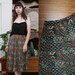 Vintage 70s Paisley Print Midi Skirt Large