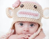 Download PDF crochet pattern 010 - Sock Monkey hat - Multiple sizes from newborn through age 4