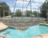 repurpose light fixture bird feeder hanging planter candle holder