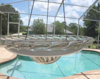 repurpose light fixture bird feeder hanging planter candle holder