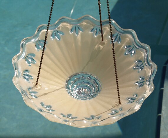 repurpose light fixture hanging planter bird feeder candle holder yellow