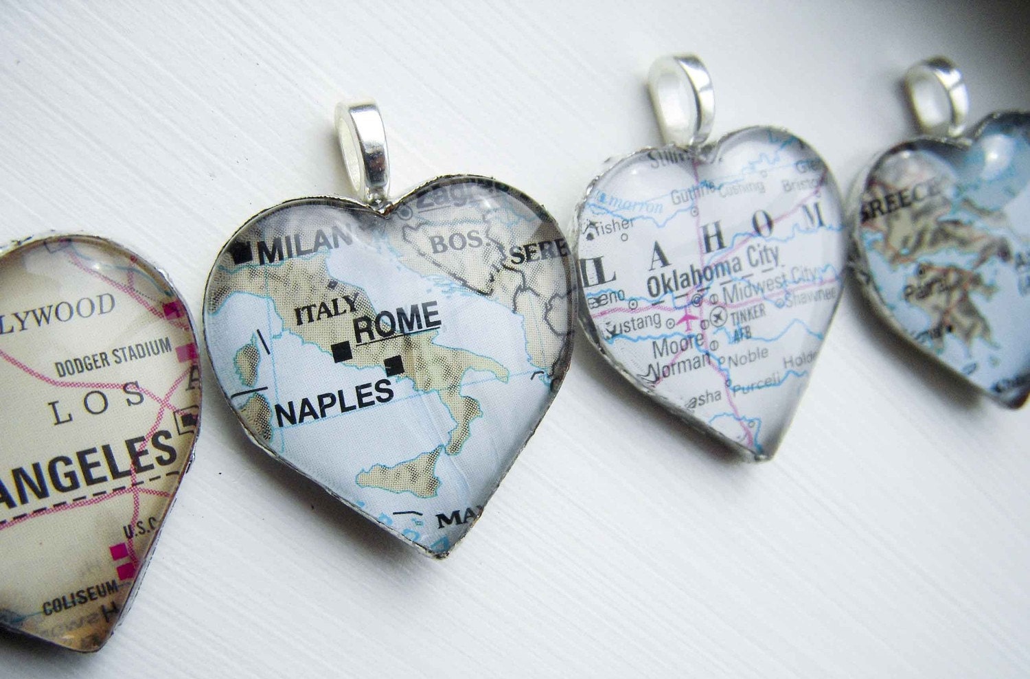 Custom Map Adoption National Park Battlefield Honeymoon Wedding  Location Necklace