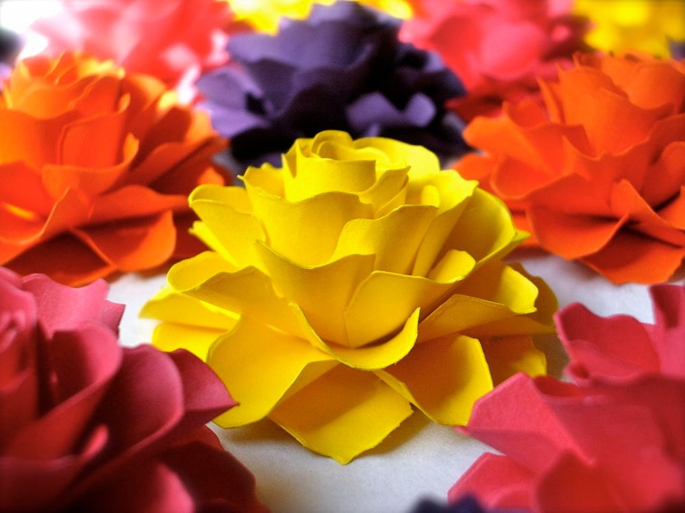 The Rosetta Paper Flowers - ASSORTED COLORS - Pack of 40 - Made To Order