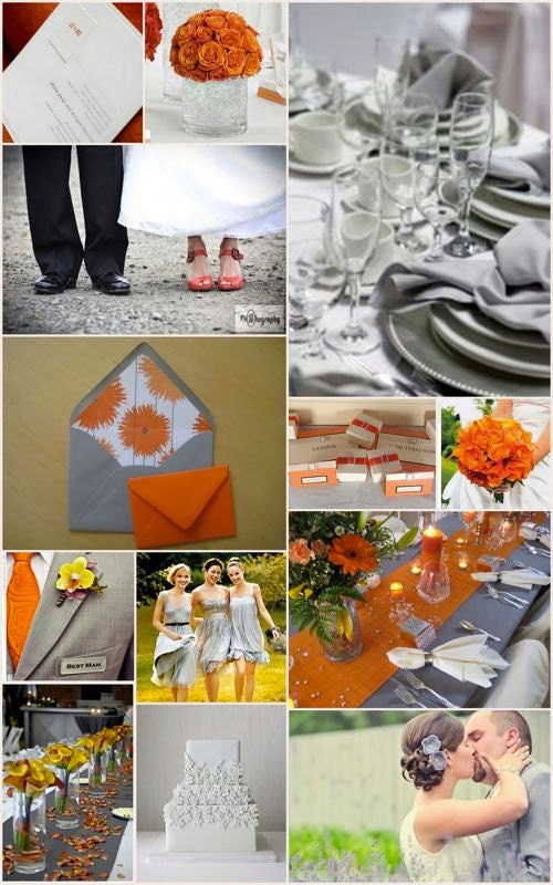 The Rose Handmade Paper Flower - Bright Orange - (Set of 3)