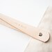 Organic Raw Canvas Tote with Natural Leather Straps