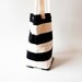 Black and White Striped Tote