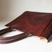 Dark Brown Leather  Bag - Heirloom Tote - Oxblood Brown Vegetable Tanned Leather