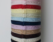 Interchangeable Elastic Headband- Ruffled, Solid, or Patterned Foldover Elastic FOE