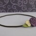 Heather and Cream Purple Felt Flower Rosette Headband
