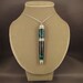 Magnetic Necklace Pen - Green with Black Swirl Acrylic
