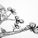 Black White Art Print: "Treehouse City" - Ink Pen Drawing of a Swirly Tree With a Small City 8x10 Whimsical Print